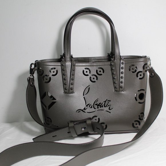 NWT CHRISTIAN LOUBOUTIN Cabata Crossbody Top Handle Perforated Logo Shoulder Bag - Picture 1 of 9